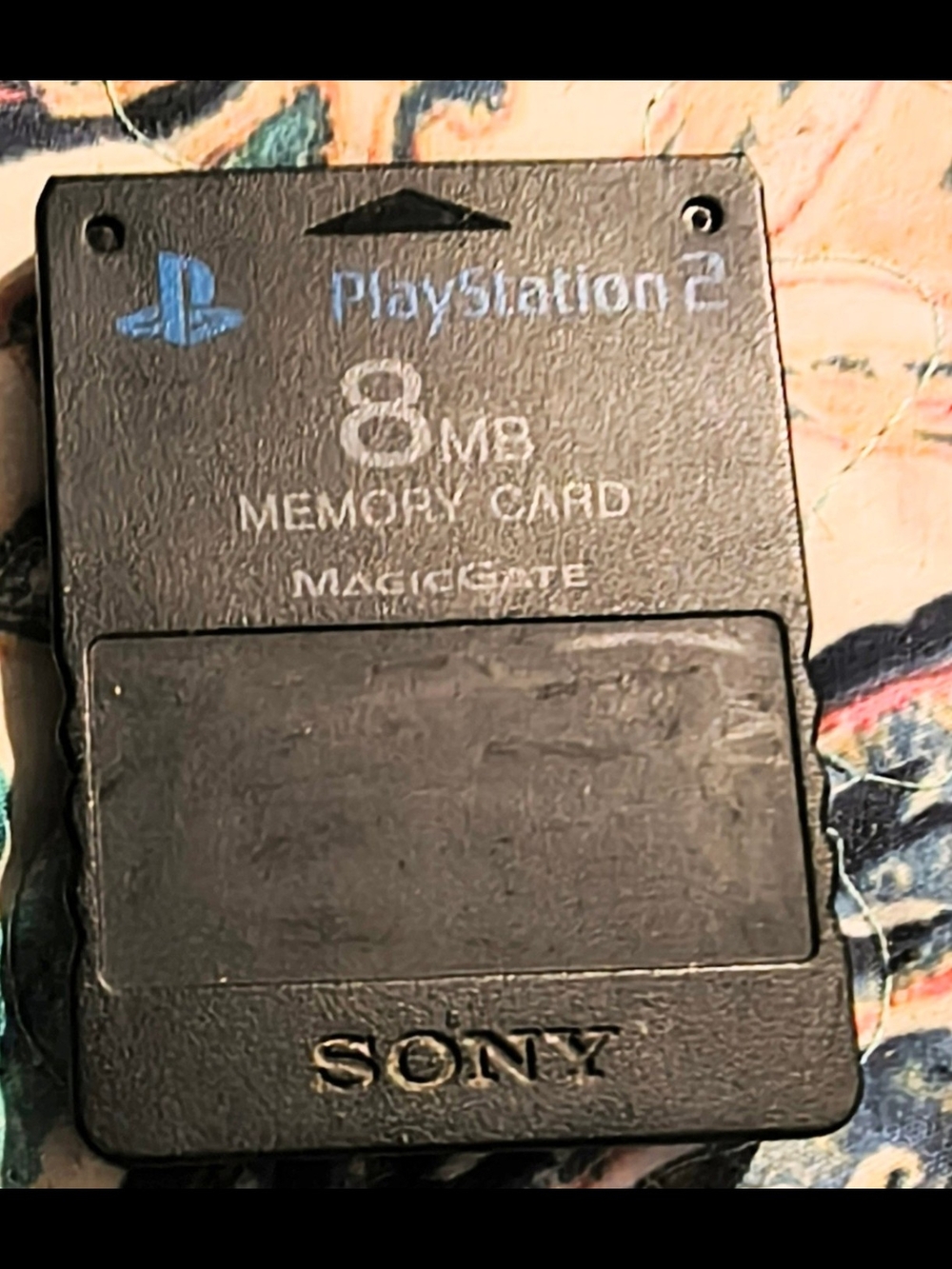 Sony PlayStation 2 8MB Memory Card - Black with Blue Logo